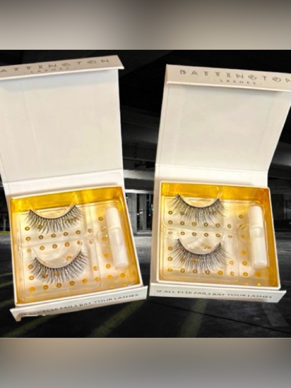 Battington Monroe & Harlow 3D Silk Lashes & Glue Lashes 2 sets NIB